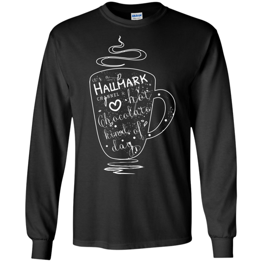 Christmas T-shirt It's A Hallmark Hot Chocolate Kind Of Day Black