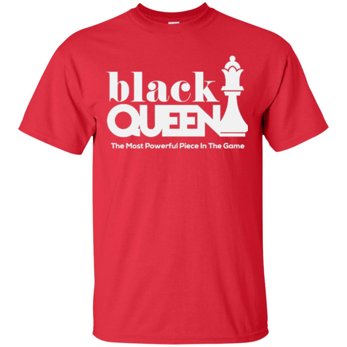 Black Queen The Most Powerful Piece In The Game Proud Black Woman T-shirt Red