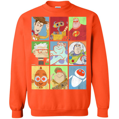 Epic Boxed Up Line Up Character Graphic T-shirt Orange