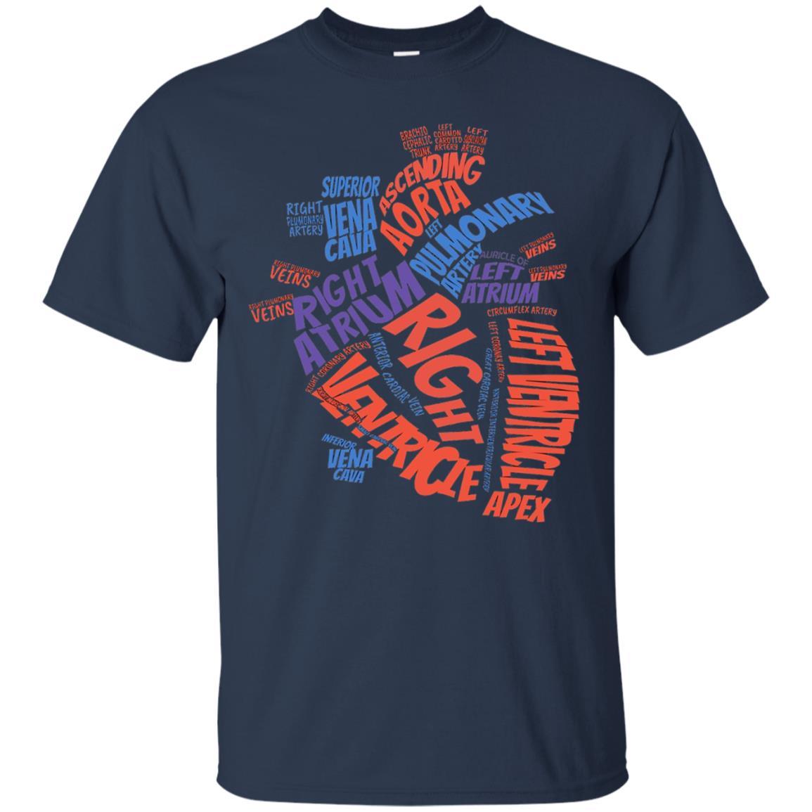 Anatomical Heart T-shirt Navy