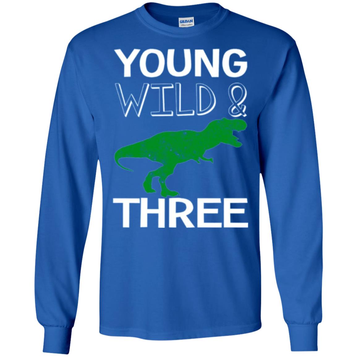 Dinosaur T-shirt Young Wild And Three Royal