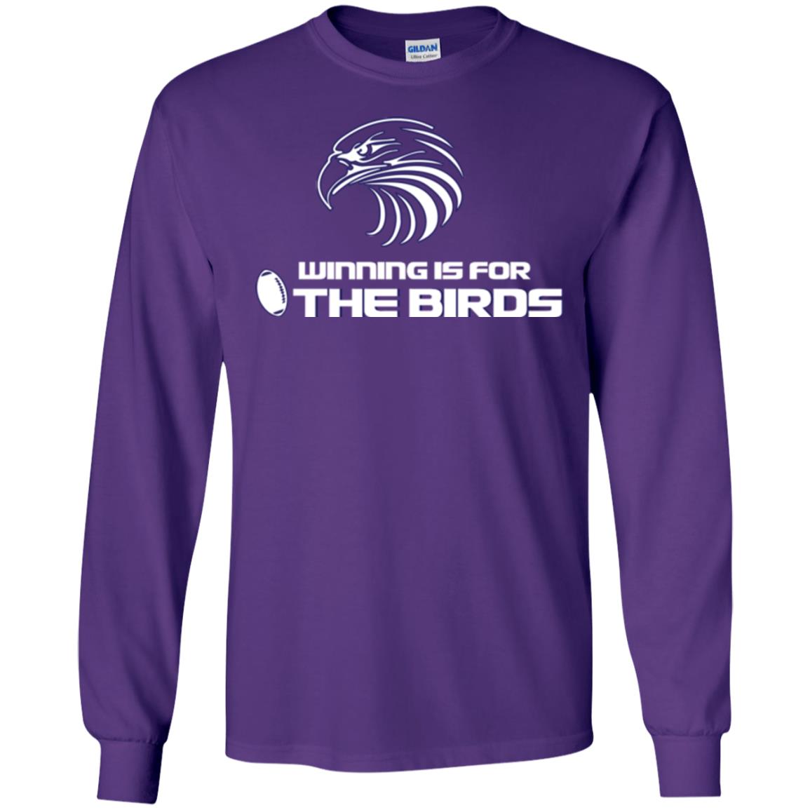 Football T-shirt Winning Is For The Birds Purple
