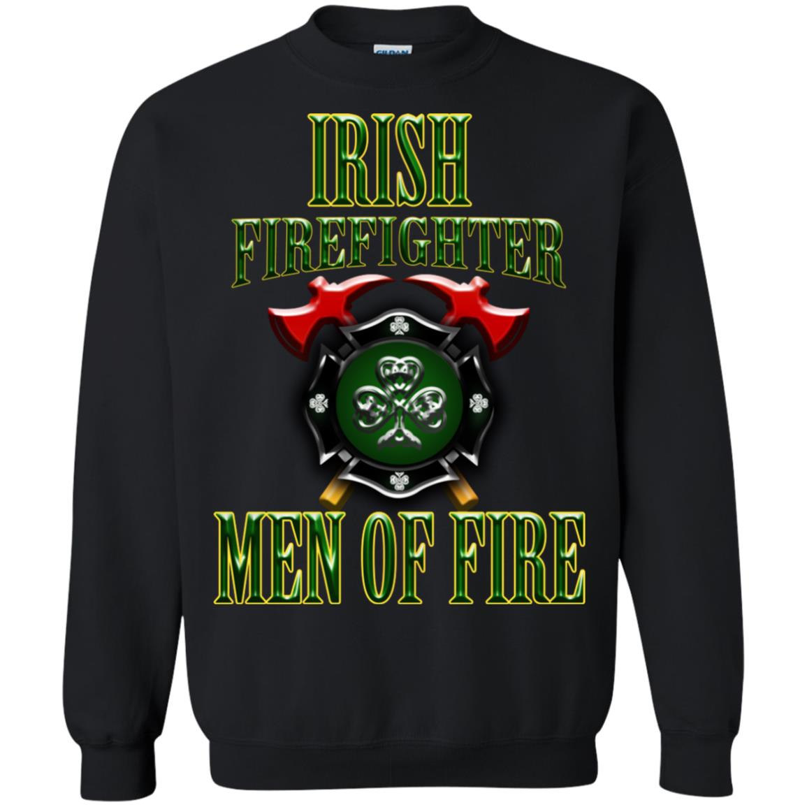 Irsh Firefighter Men Of Fire Irish Fireman Gift Shirt Black