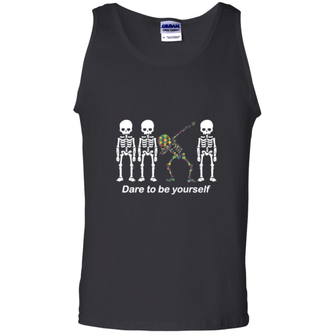 Dabbing T-shirt Dabbing Skeleton Dare To Be Yourself Black