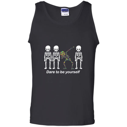 Dabbing T-shirt Dabbing Skeleton Dare To Be Yourself Black