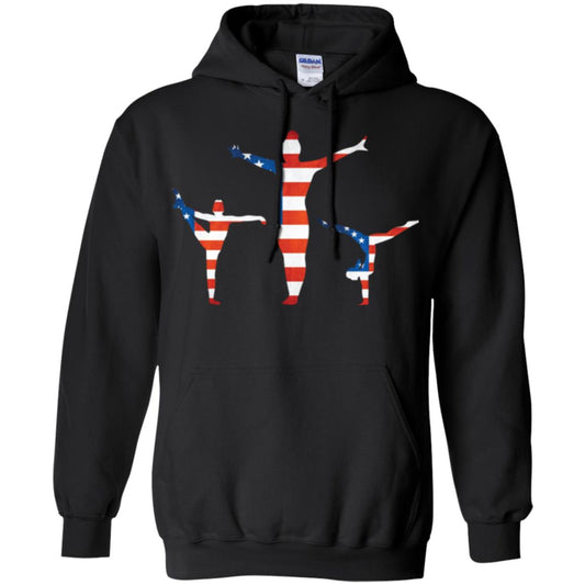 Gymastic T-shirt American Flag Black