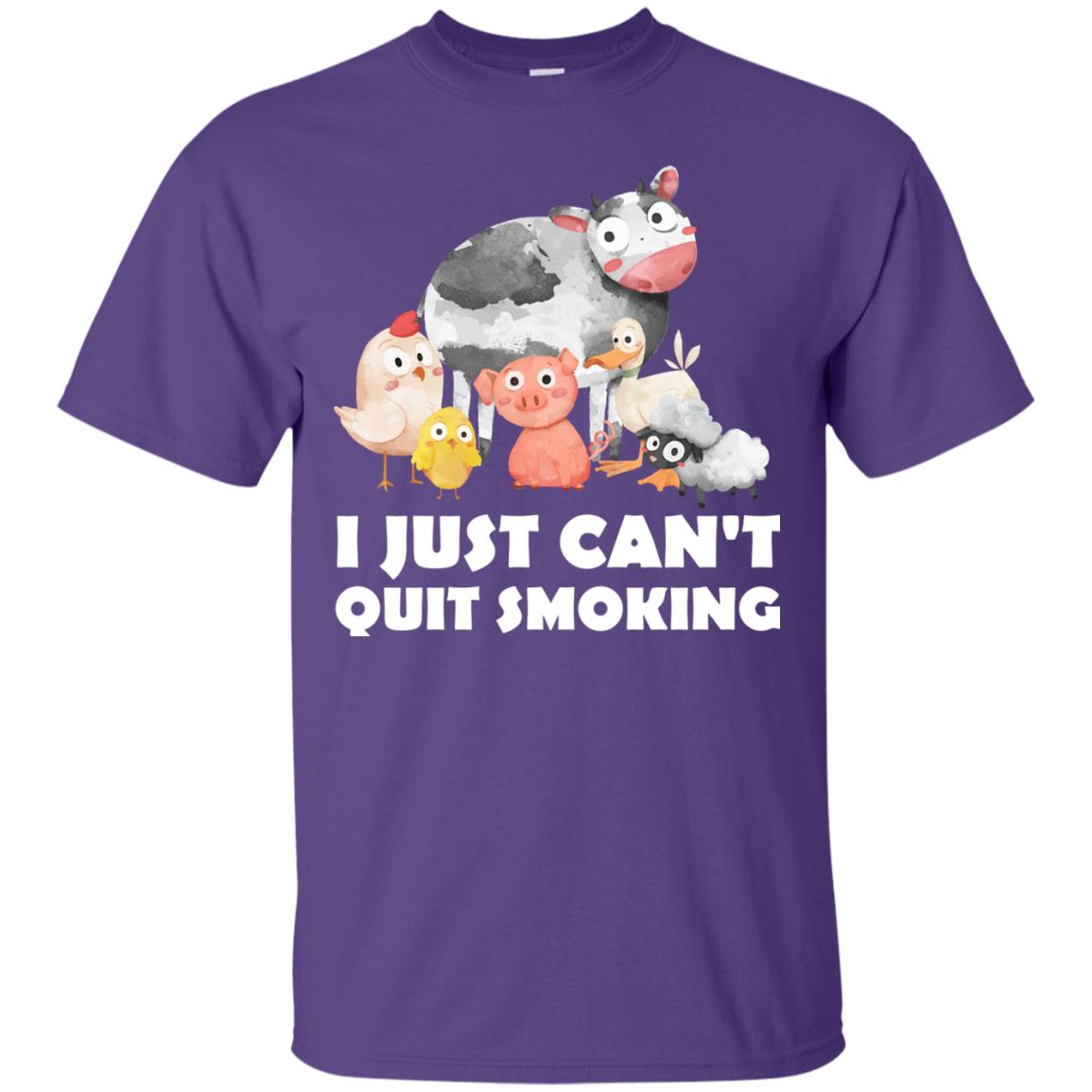 I Just Can_t Quit Smoking Smoke Meats And Bar-b-cue T-shirt Purple