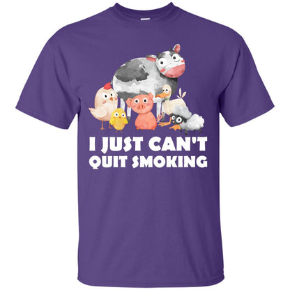 I Just Can_t Quit Smoking Smoke Meats And Bar-b-cue T-shirt Purple