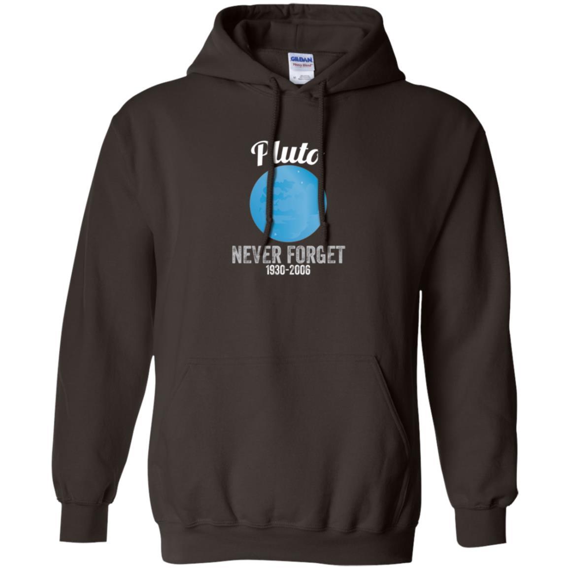 Science T-shirt Pluto Never Forget T-shirt Dark Chocolate