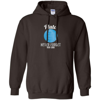 Science T-shirt Pluto Never Forget T-shirt Dark Chocolate