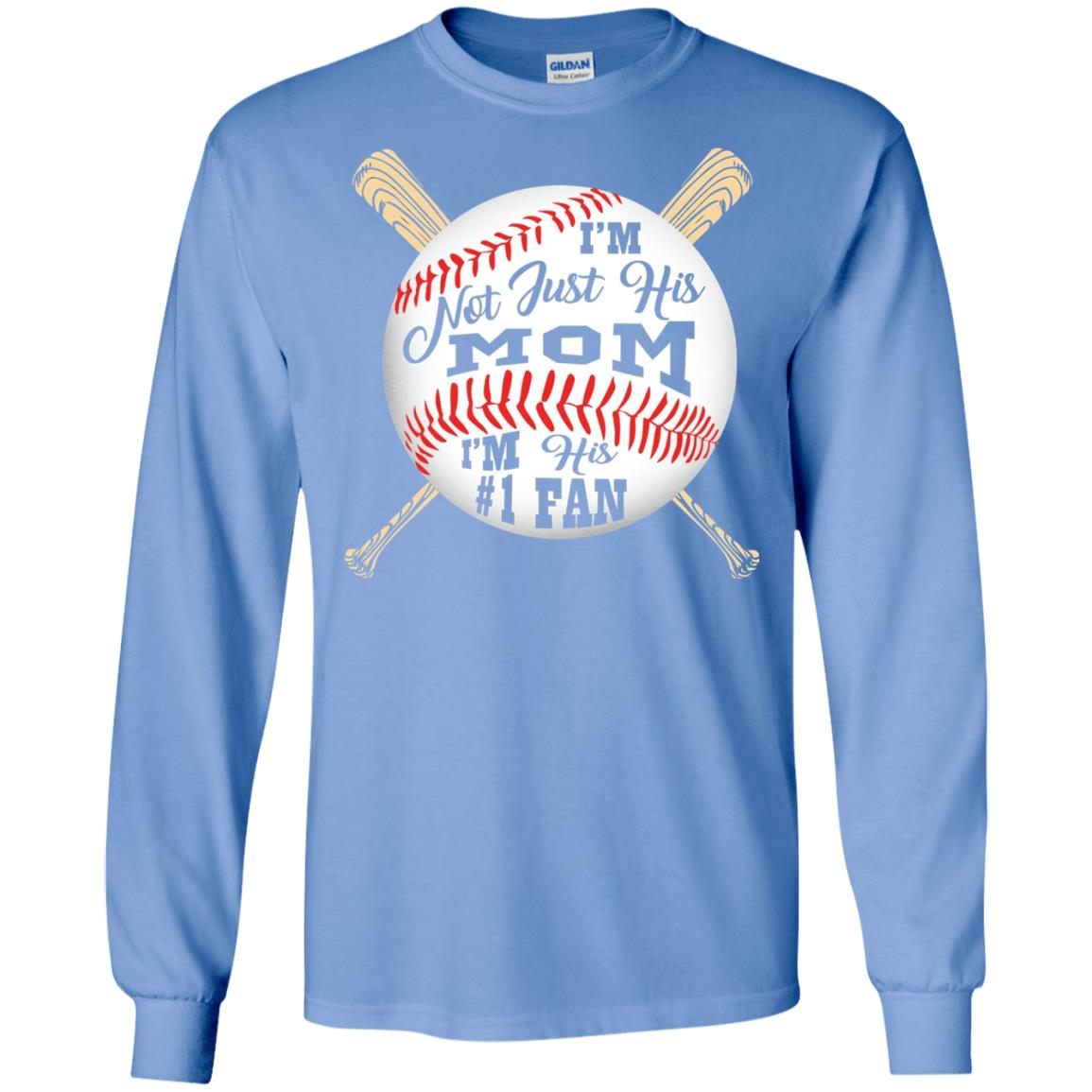 Baseball Mom Shirt Im Not Just His Mom Fan Carolina Blue