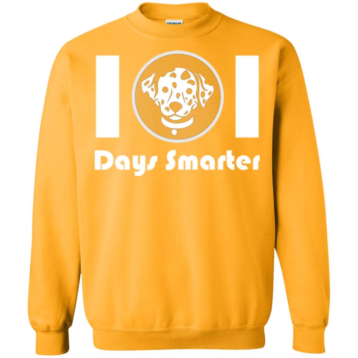 Dog Lovers T-shirt 101 Days Smarter Gold