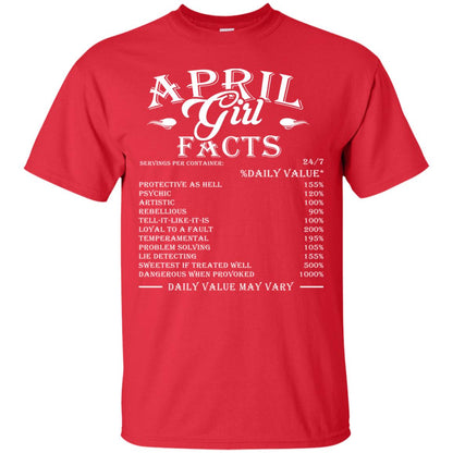 April Girl Facts T-shirt Red
