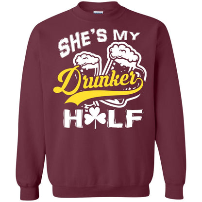 She_s My Drunker Half Saint Patrick_s Day T-shirt Maroon