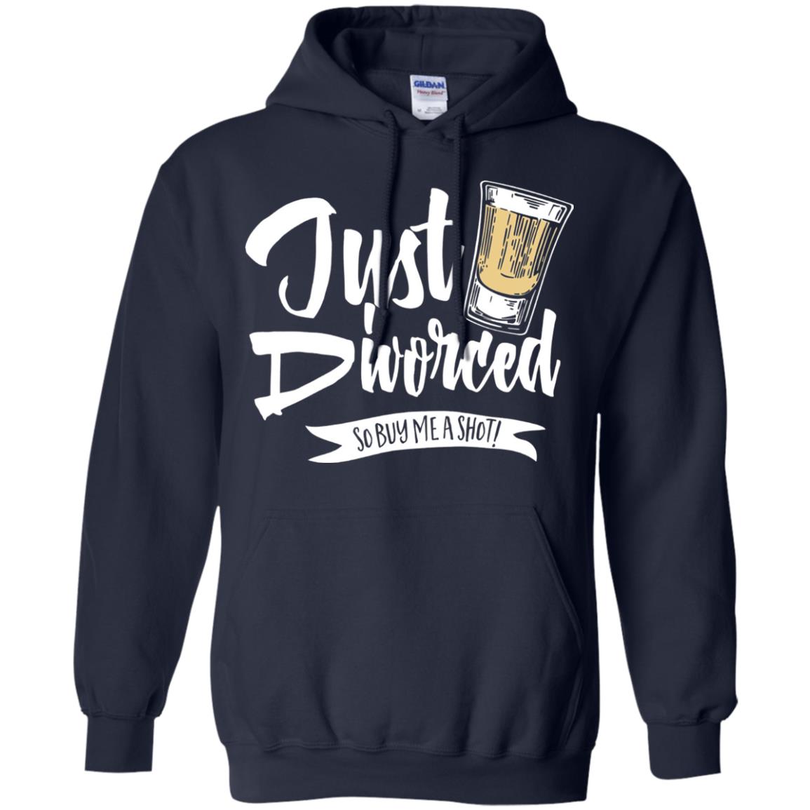 Party Break-up Single T-shirt Just Divorced Buy Me A Shot Navy