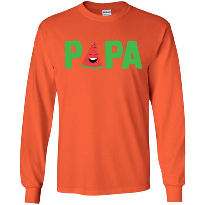Papa Watermelon Funny Summer Melon Fruit Shirt For Mens Orange
