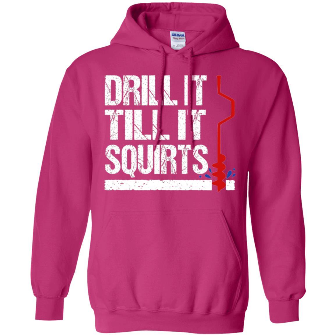Ice Fishing T-shirt Drill It Till It Squirts Heliconia