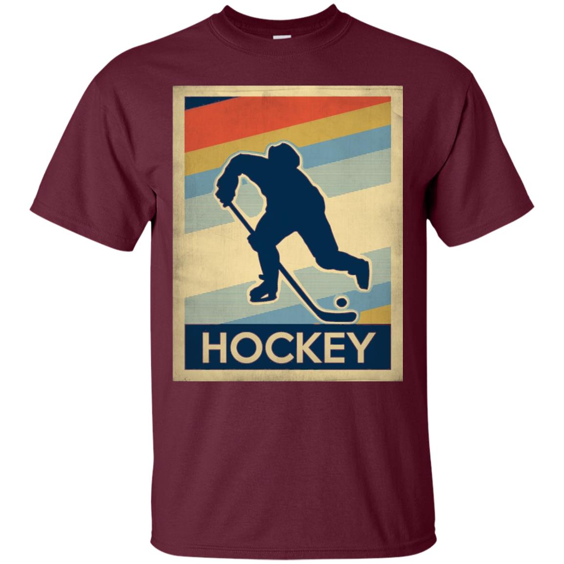 Vintage Hockey Lover Tshirt Maroon