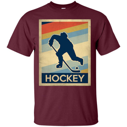 Vintage Hockey Lover Tshirt Maroon