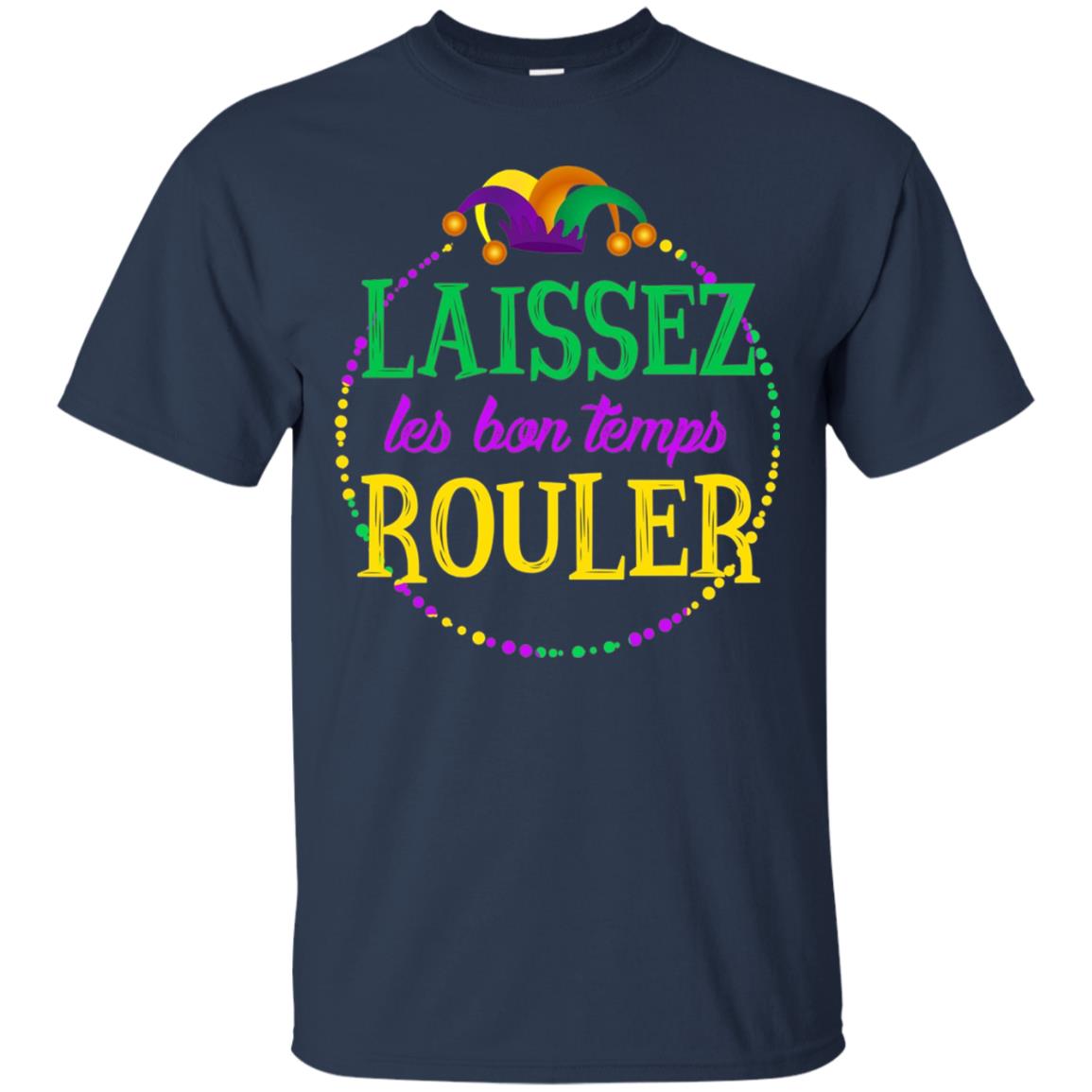 Laissez Les Bon Temps Rouler Mardi Gras T-shirt Navy