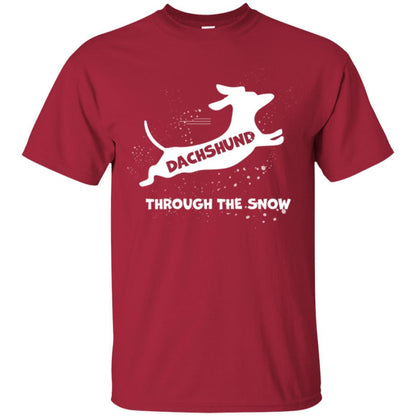 Dachshund Through The Snow T-shirt Cardinal