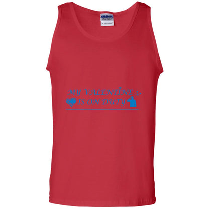 My Valentine Is On Duty Military's Girlfriend Shirt Red