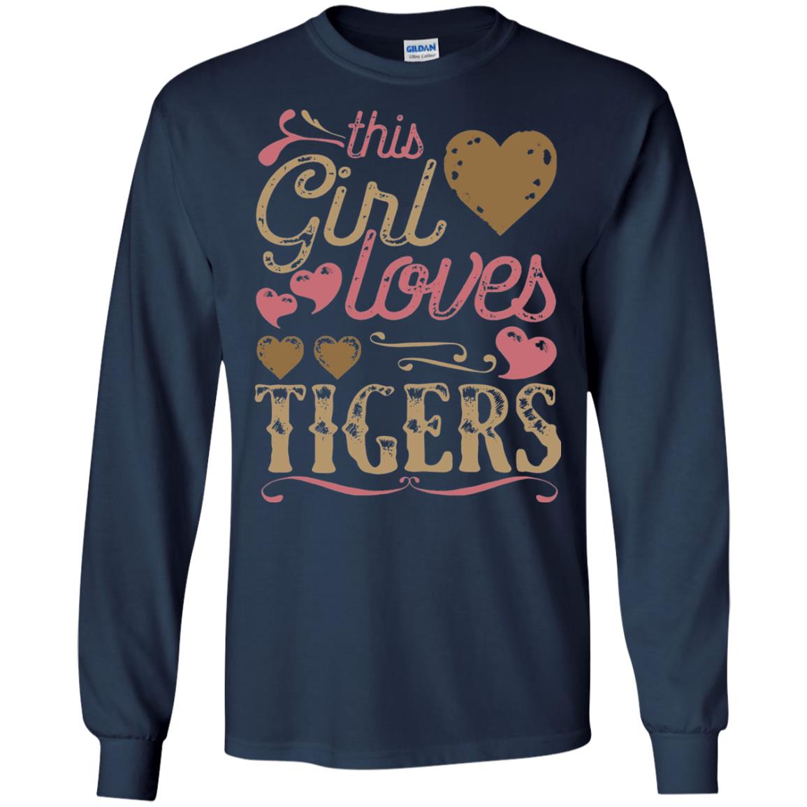 Tigers Shirt This Girls Love Tiger Navy