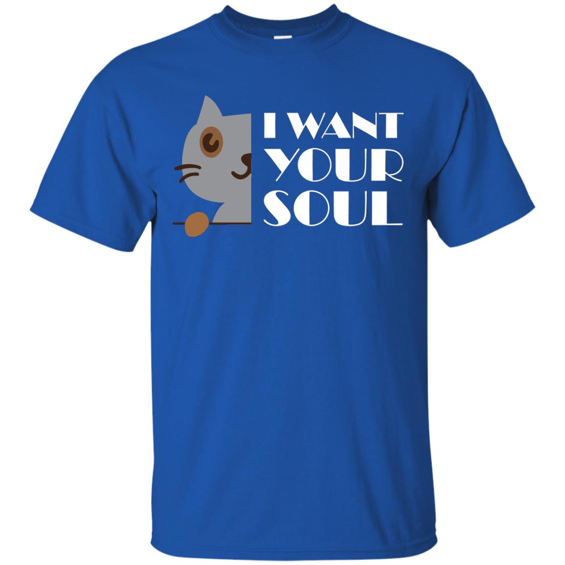 I Want Your Soul Cat Shirt Royal