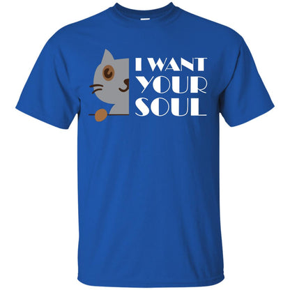 I Want Your Soul Cat Shirt Royal