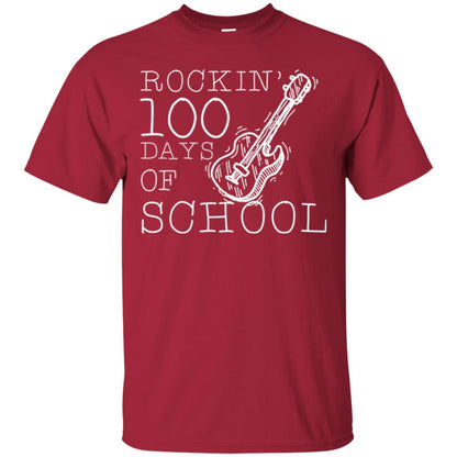 Rockin_ 100 Days Of School Teachers Students T-shirt Cardinal