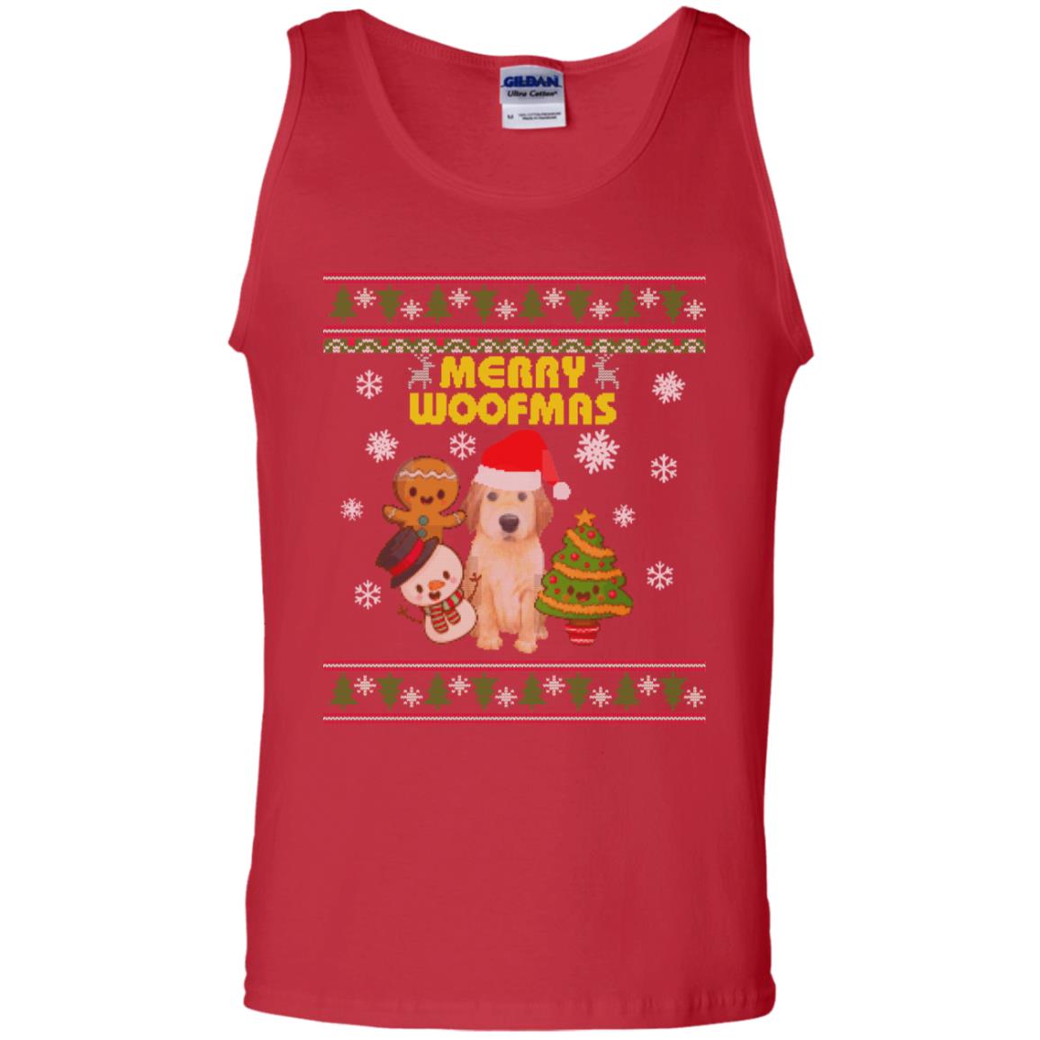 Merry Woofmas Dogs Lovers X-mas 2018 Gift Shirt Red
