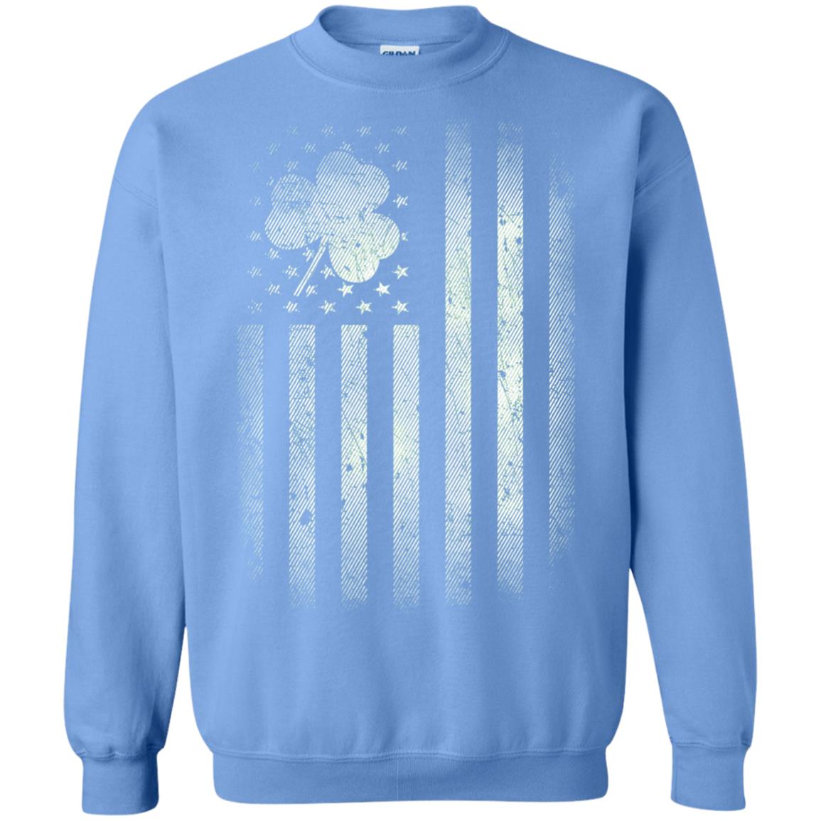 Vintage Irish American Shamrock Flag St Patricks Day T-shirt Carolina Blue