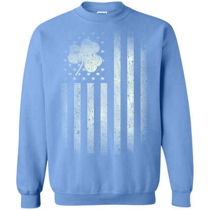 Vintage Irish American Shamrock Flag St Patricks Day T-shirt Carolina Blue