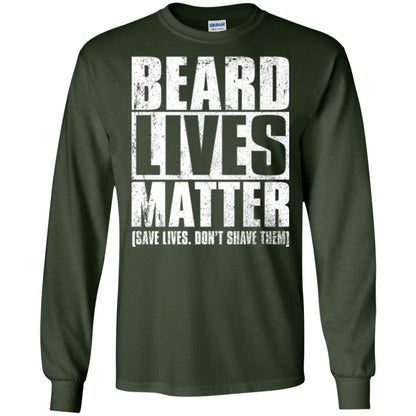 Beared Men T-shirt Beared Lives Matter Forest Green