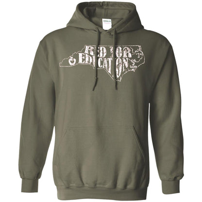 Distressed North Carolina Nc Red For Educator Shirt Military Green