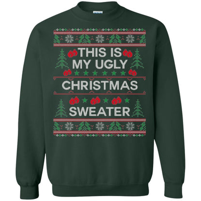 Christmas T-shirt This Is My Ugly Christmas Sweater Forest Green