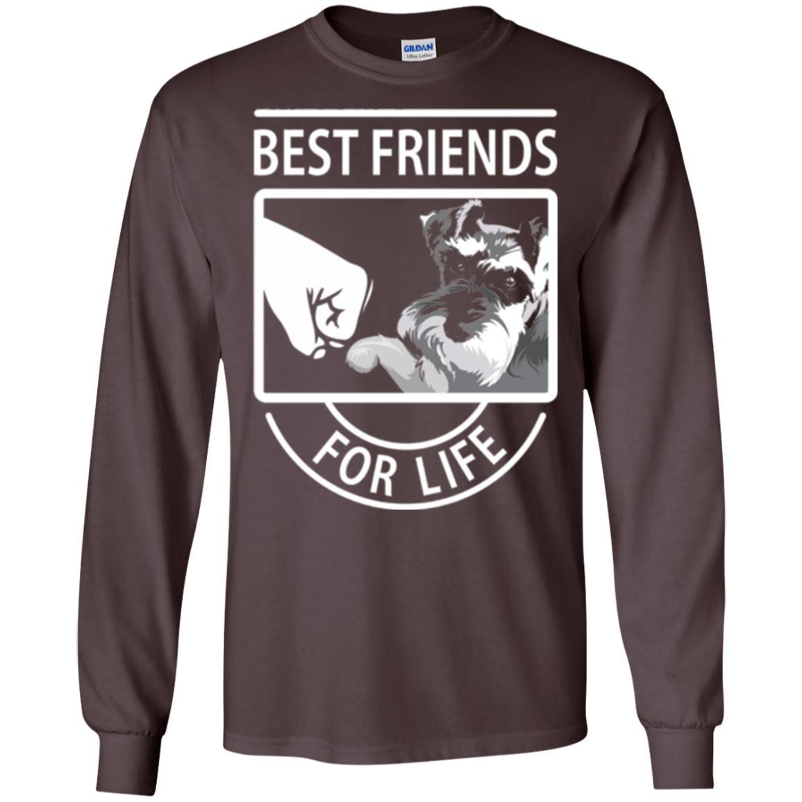 Schnauzer Lover T-shirt Best Friends For Life Dark Chocolate