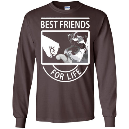 Schnauzer Lover T-shirt Best Friends For Life Dark Chocolate