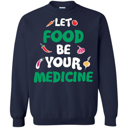 Vegetarian T-shirt Let Food Be Your Medicine Navy