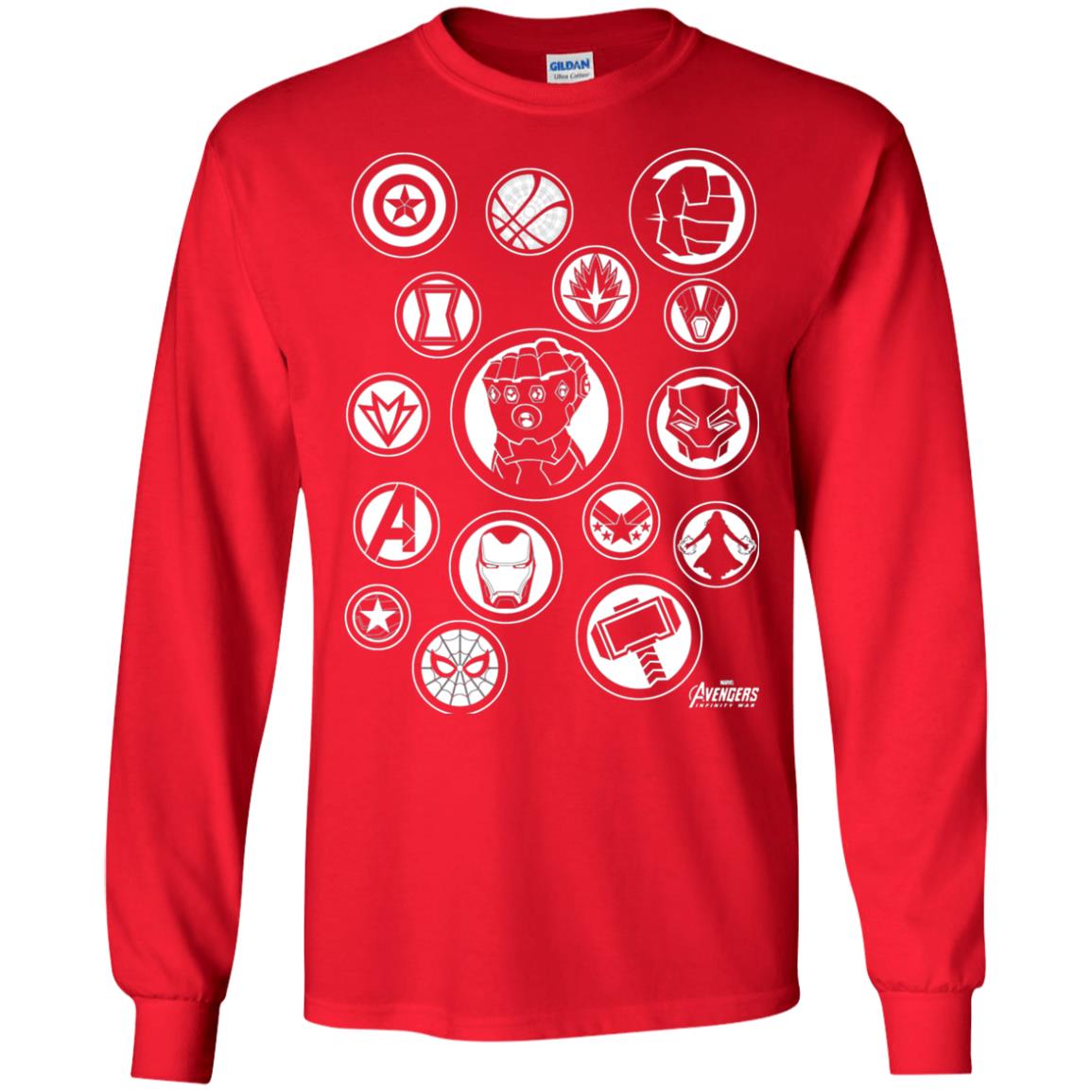 Infinity War Tonal Hero Icon Movie T-shirt Red