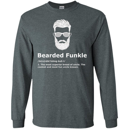 Funny Uncle T-shirt Bearded Funkle Dark Heather