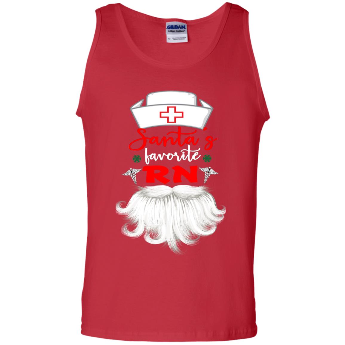 Santa's Favorite Rn Nursing Idea Shirt Red