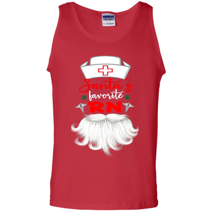 Santa's Favorite Rn Nursing Idea Shirt Red