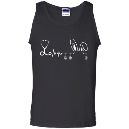 Easter Bunny Nurse Heartbeat T-shirt For Nursing Lover Black