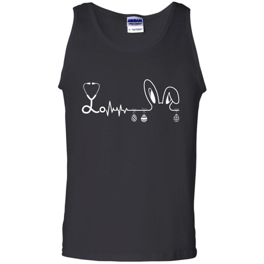 Easter Bunny Nurse Heartbeat T-shirt For Nursing Lover Black