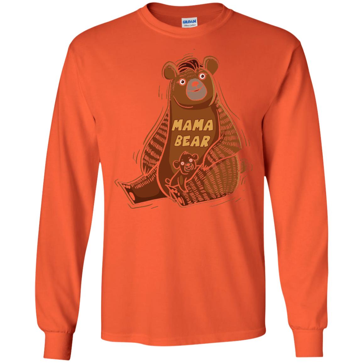 First Time Mothers Day Shirts Mama Bear Orange