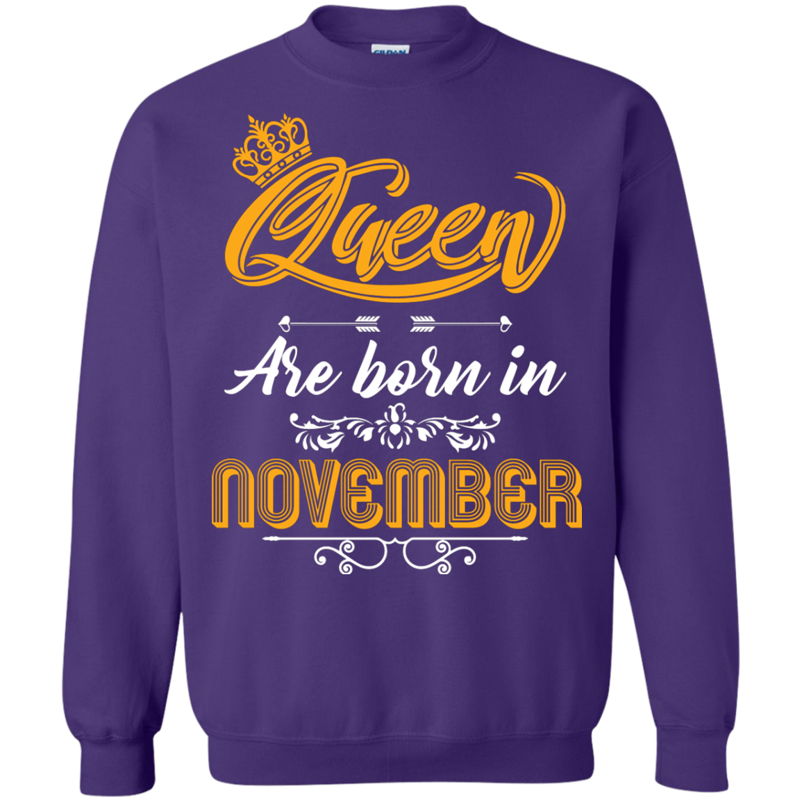 Brithday T-Shirt Queen Are Born In November Purple