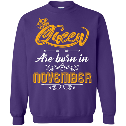 Brithday T-Shirt Queen Are Born In November Purple