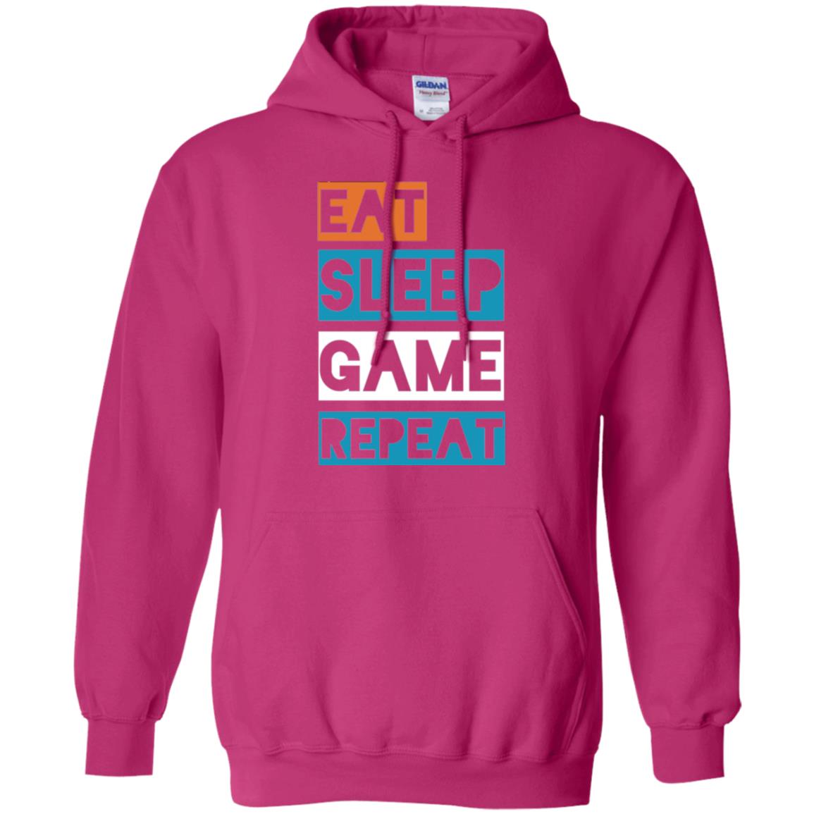 Eat Sleep Game Repeat Video Gamer Player T-shirt Heliconia