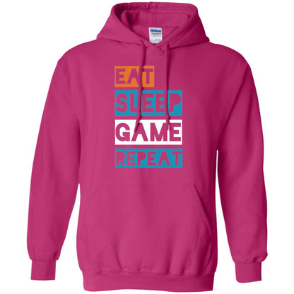 Eat Sleep Game Repeat Video Gamer Player T-shirt Heliconia